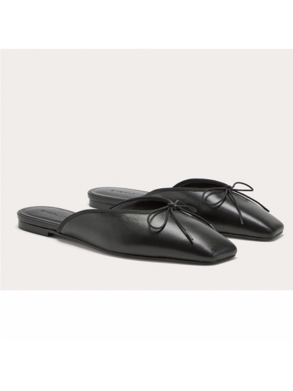 Everlane The Ballet Mule All Leather Flats Classic Slip On Black Women’s 11 NEW